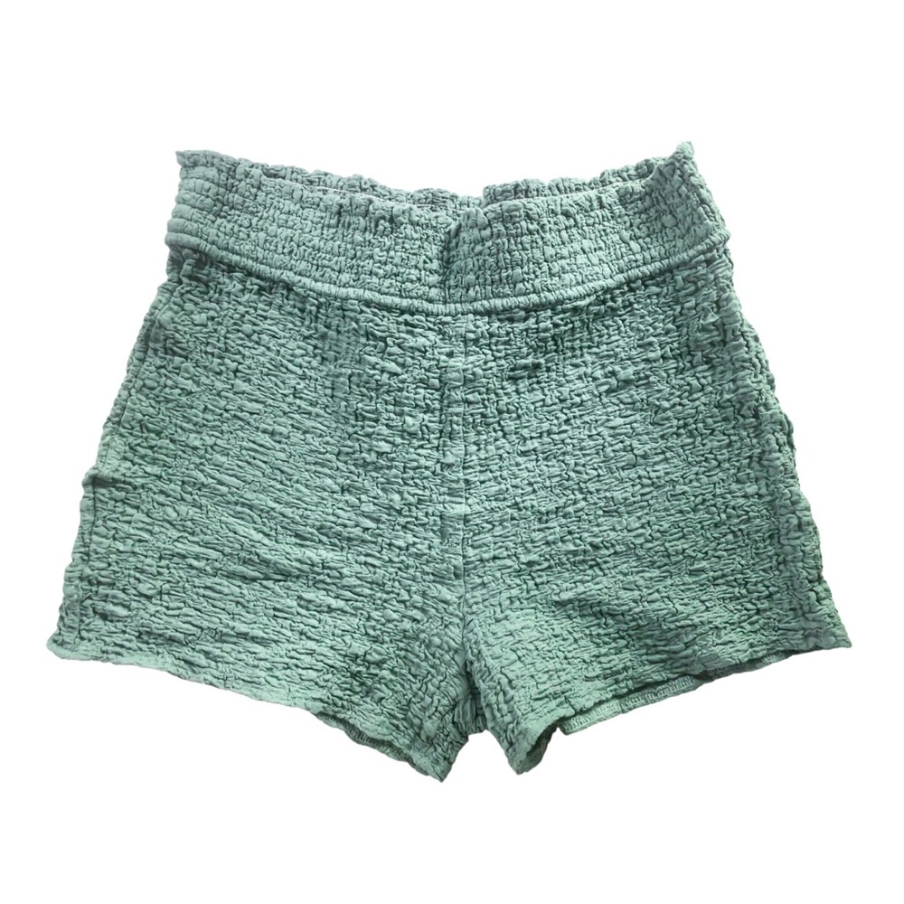 NWTs Umgee Textured Knit Shorts in Teal, Sz Med